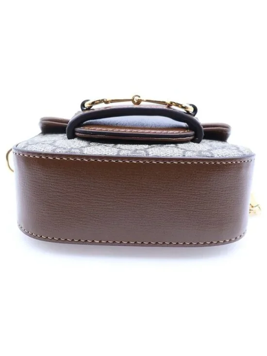 Gucci GG Supreme Horsebit Brown Chain Wallet - Picture 4 of 6